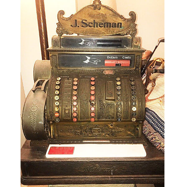 National Cash Register model 452 with a personal marquee