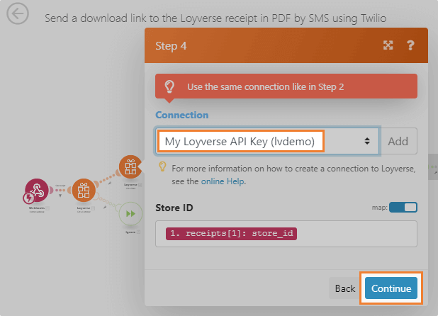 Step 4 and 5 same Loyverse connection