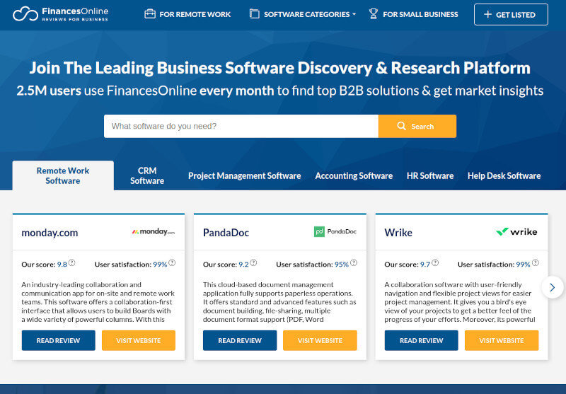 Business Software and Services Reviews