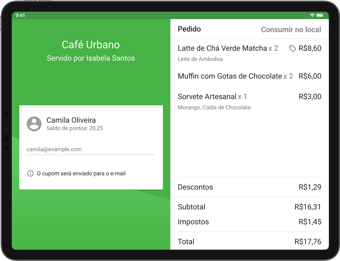 Exibe todas as informações