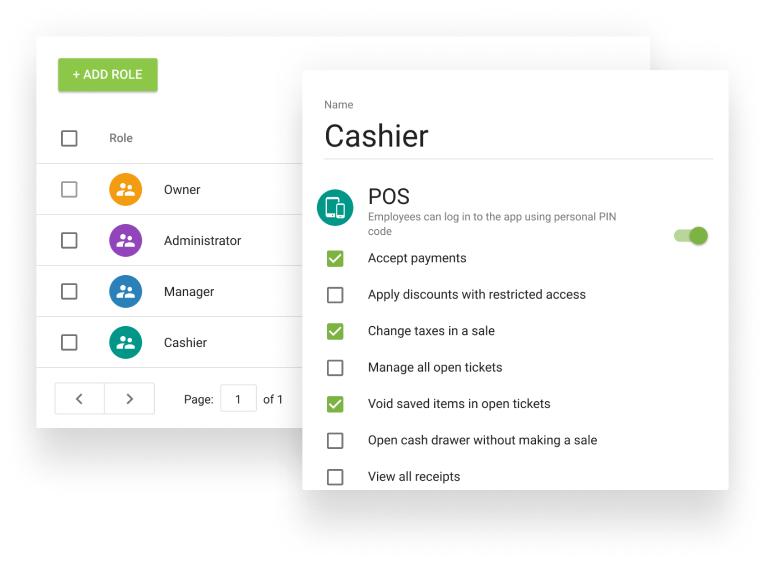 Separate cashier access with Loyverse POS