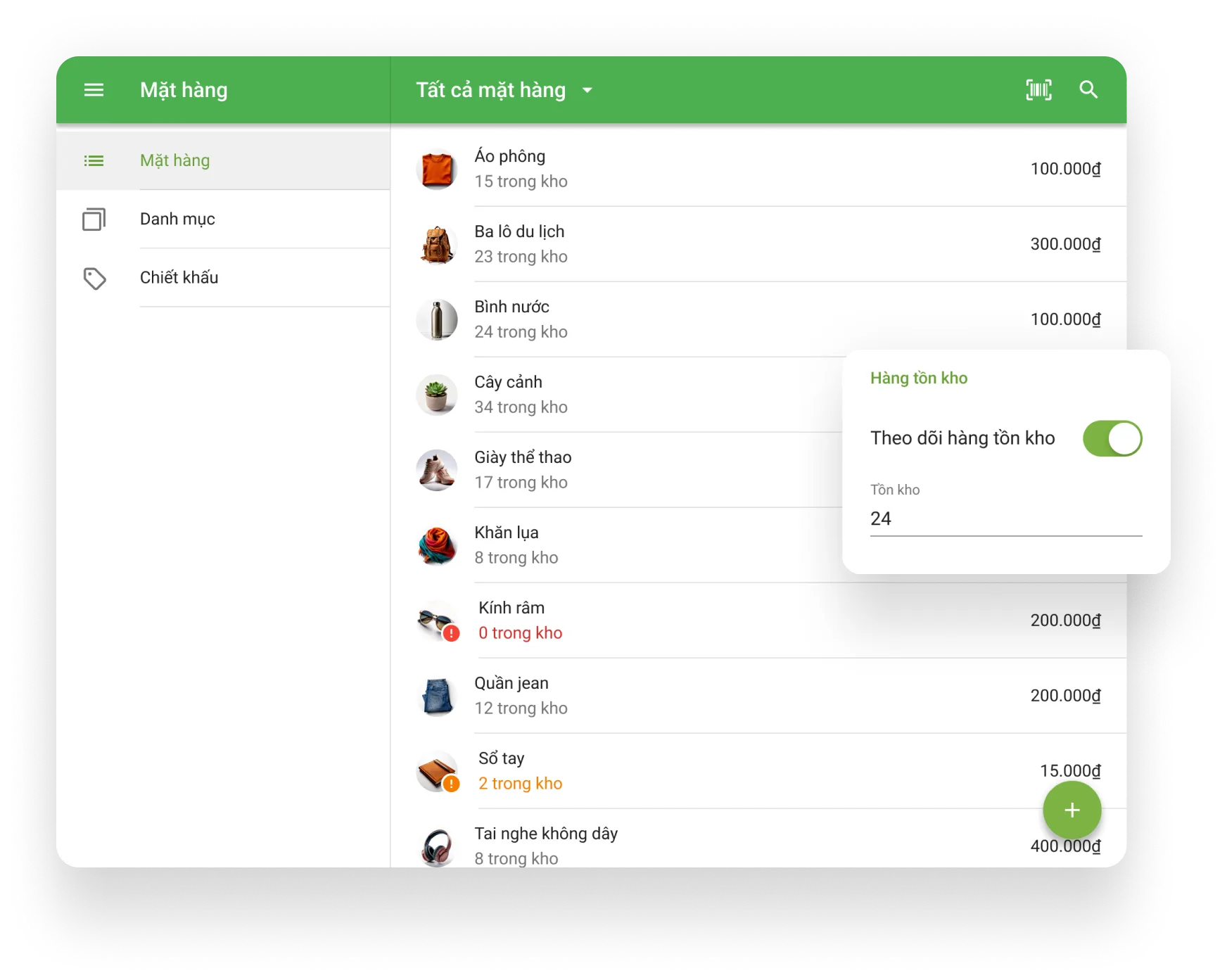 Quản lý hàng tồn kho with Loyverse POS app