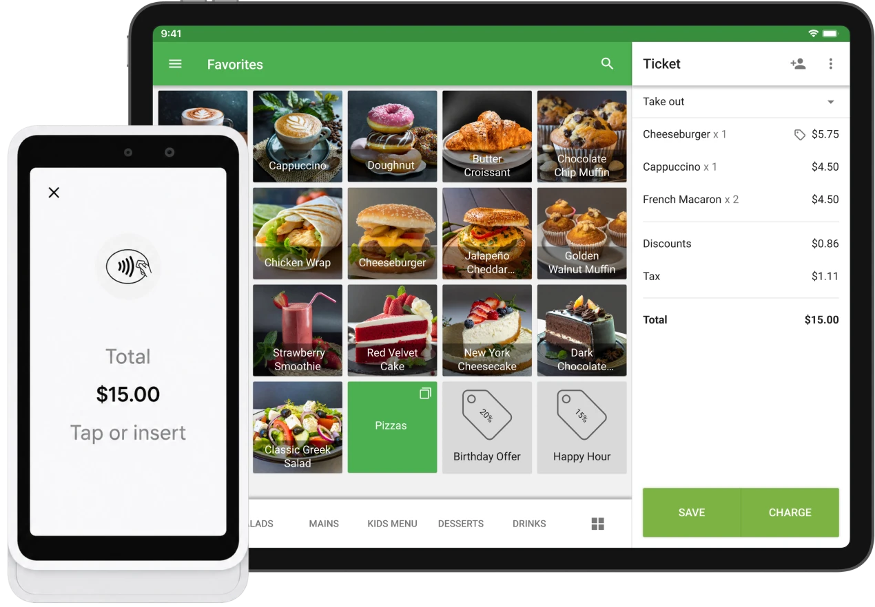 Loyverse POS on phone and tablet