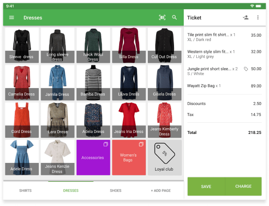 Make your sales quick and smooth with Loyverse POS software for fashion and and clothing store.