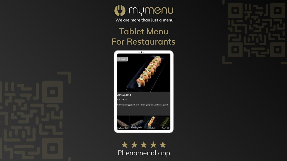 My menu - Tablet menu for restaurants